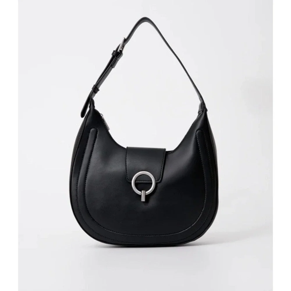 French Connection Charm Smooth Ring Closure Hobo‎